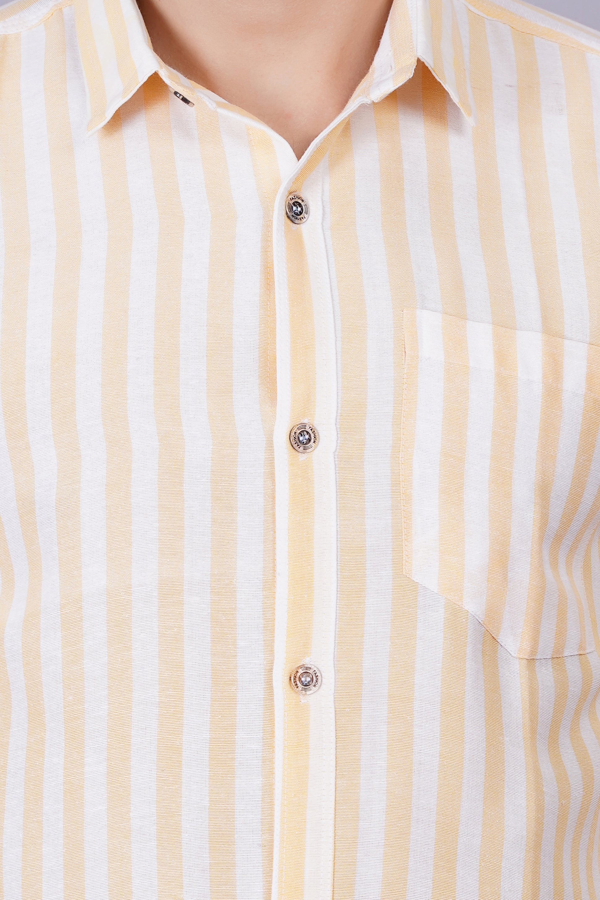 Casual Striped Khadi Cotton Shirt for Mens