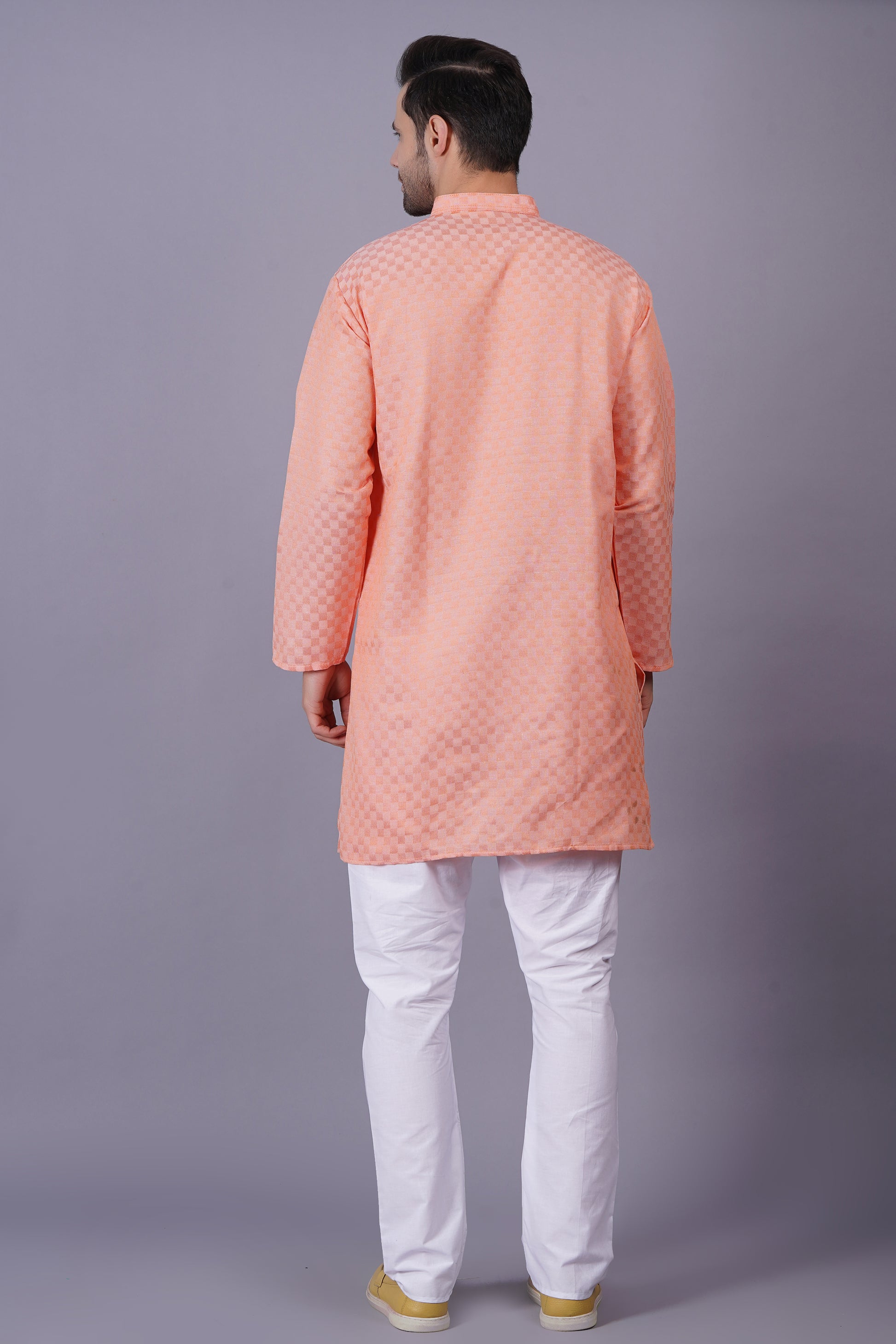 Cotton Kurta Pyjama Self Design for Men