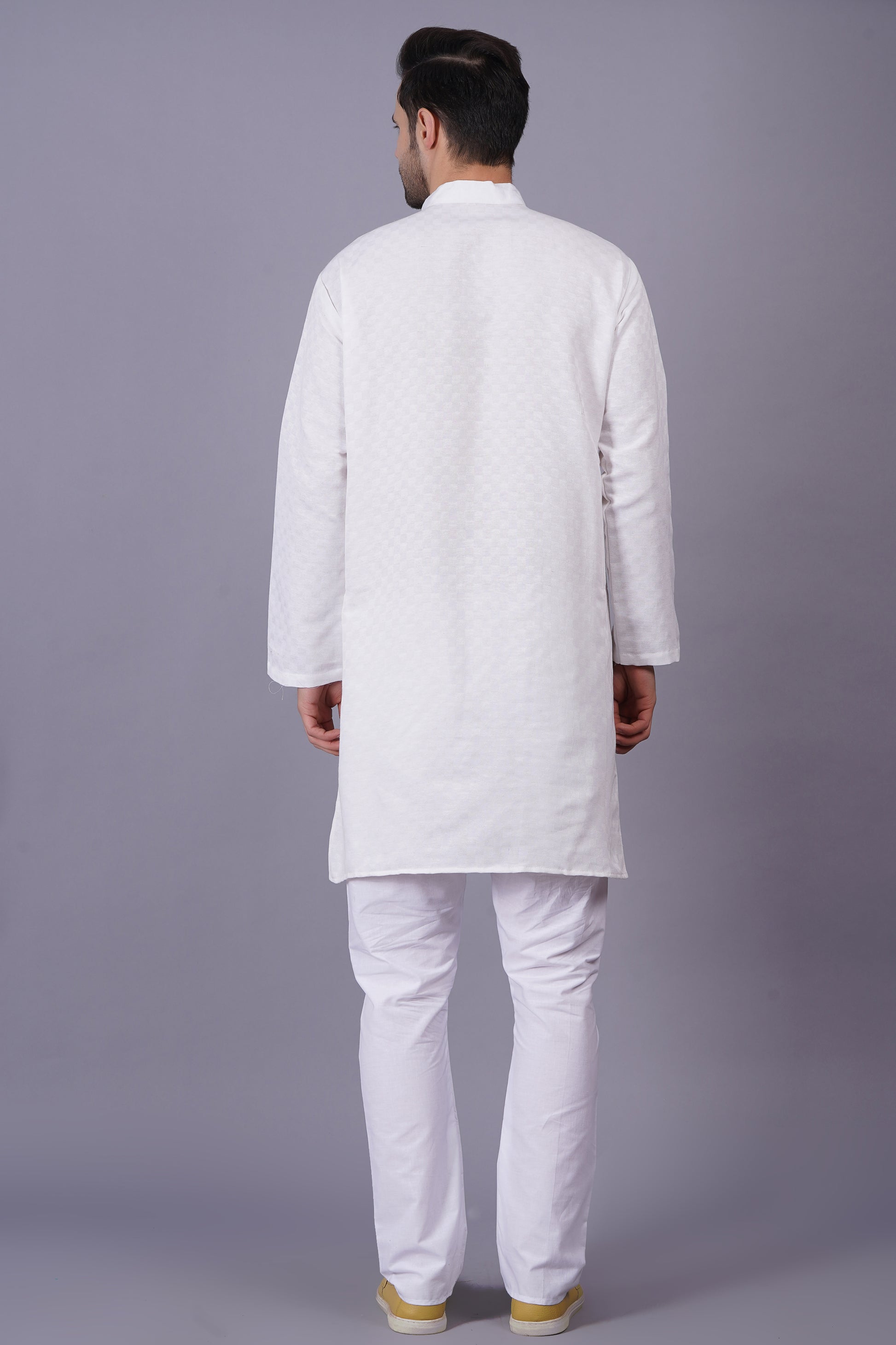 Cotton Kurta Pyjama Self Design for Men