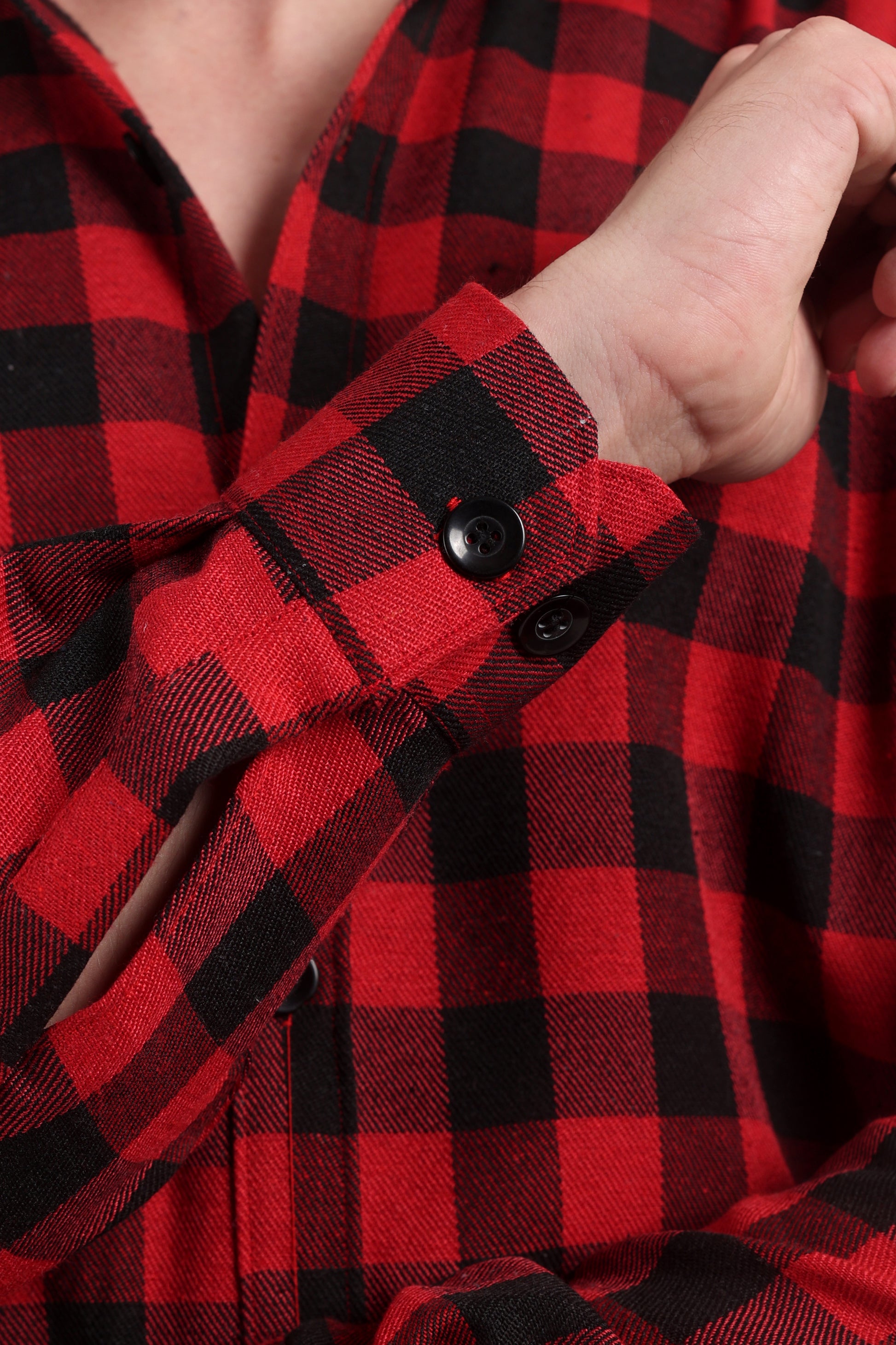 Twill Red & Black Checks Casual Shirt for Winter