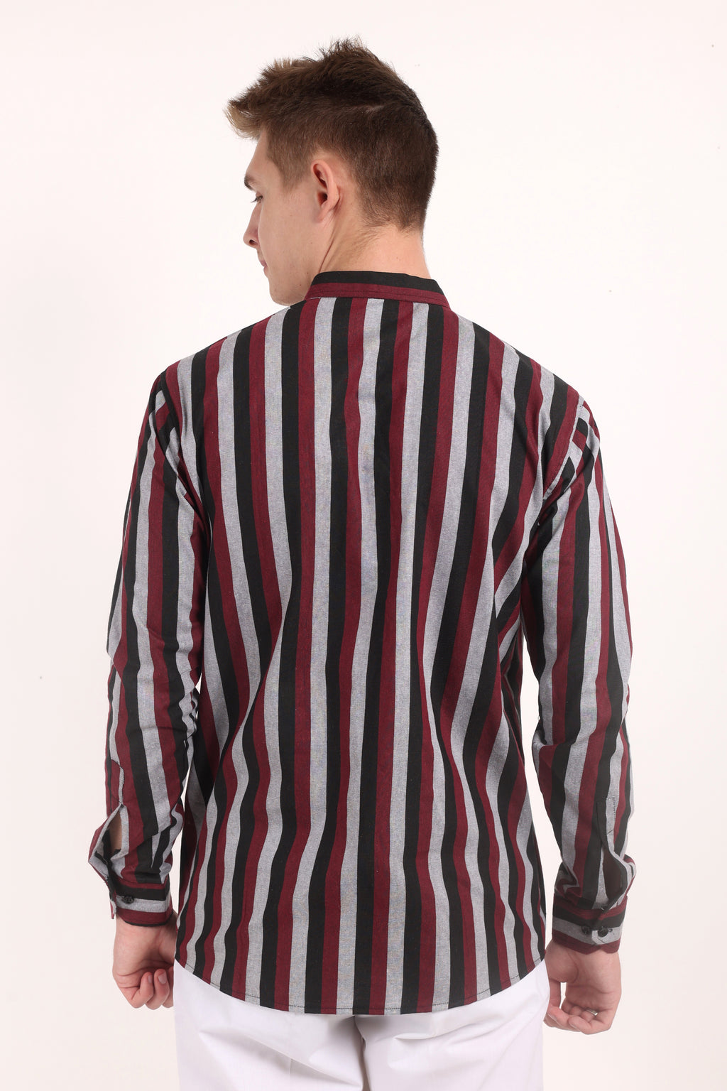 Stripes Shirt Type Short Kurta