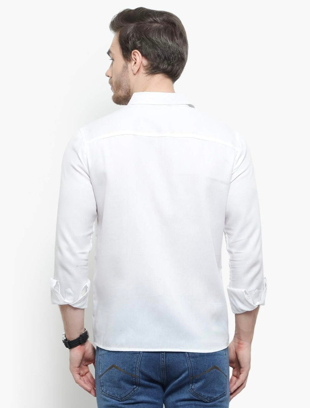 Pure Cotton Solid White Shirt