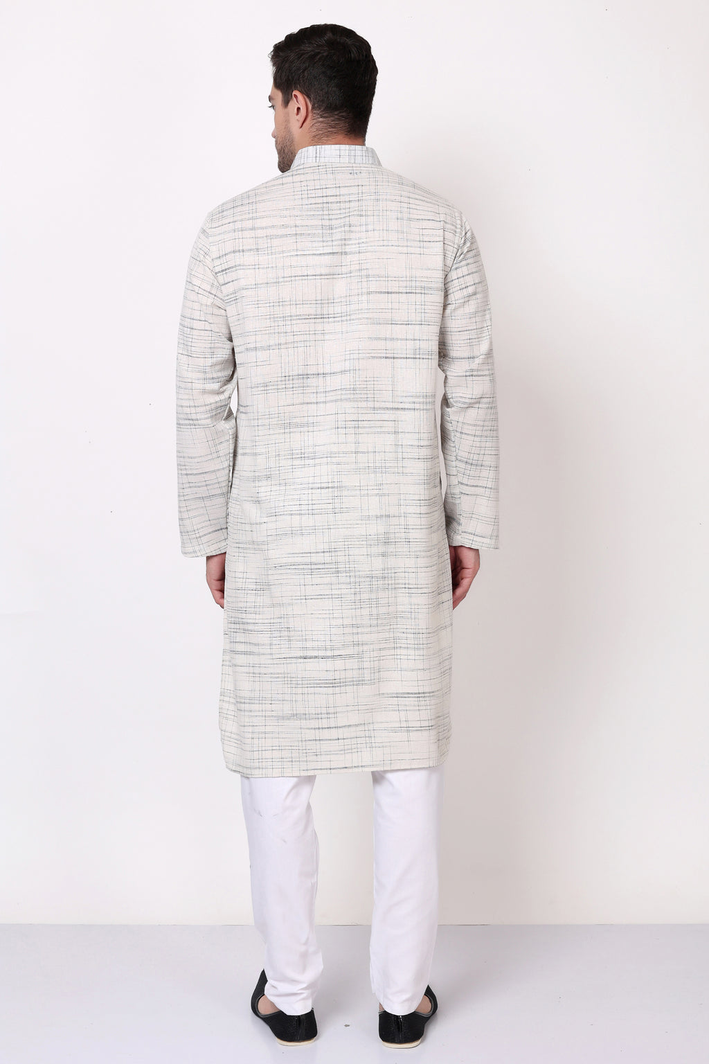 Pure Khadi Cotton Handloom Fabric Kurta Pyjama for Men
