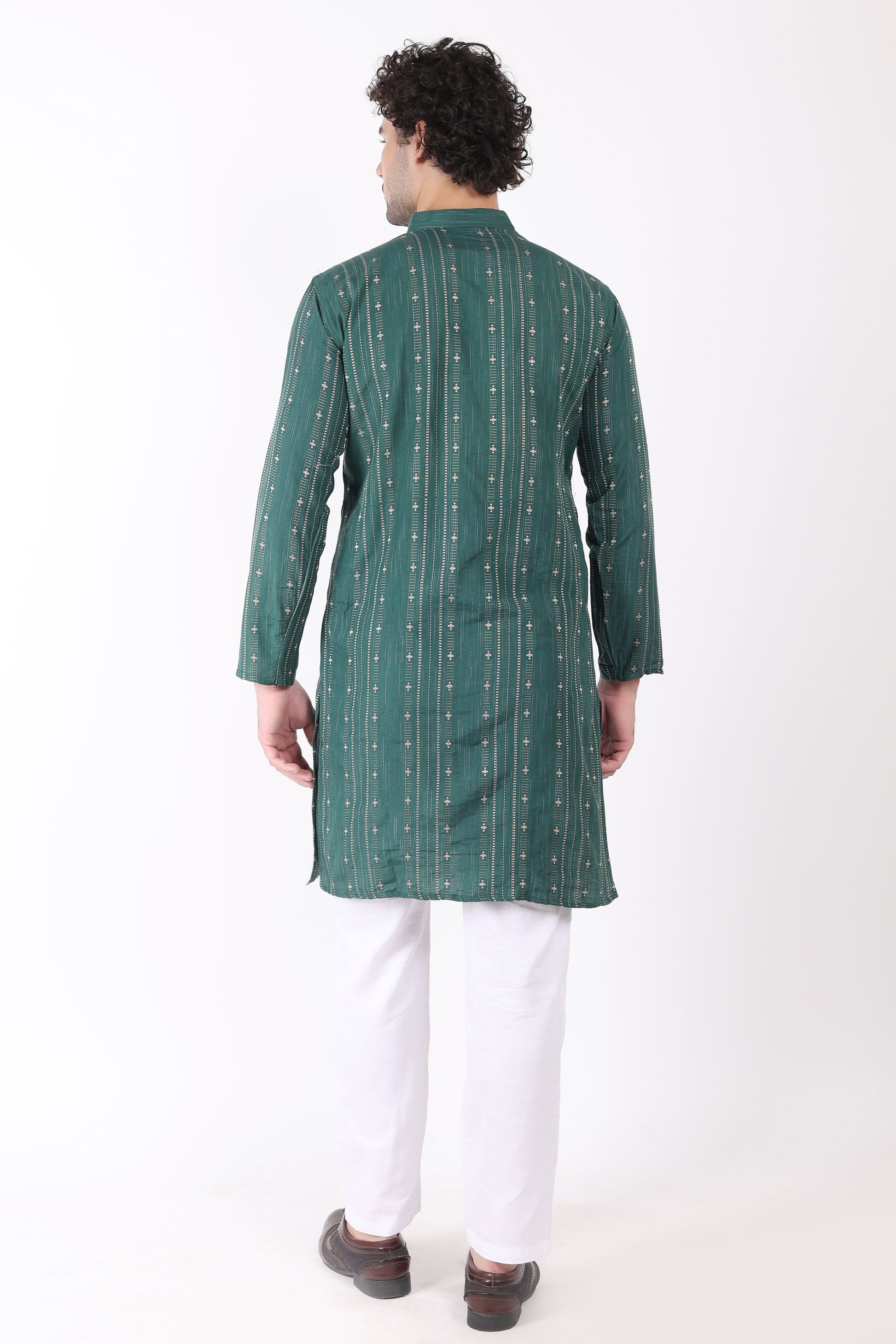 Cotton Woven Design Kurta Pyjama