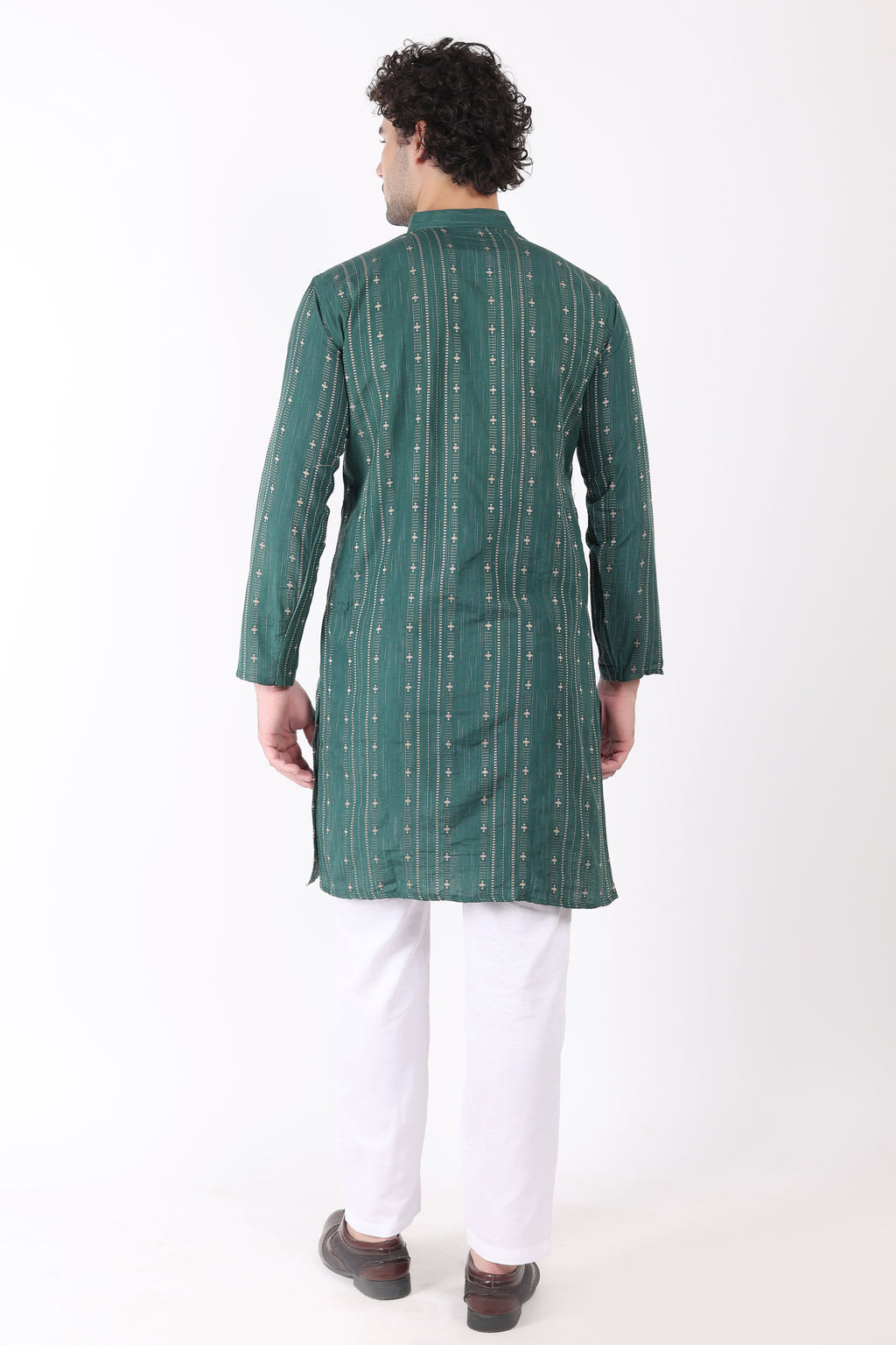 Cotton Woven Design Kurta Pyjama