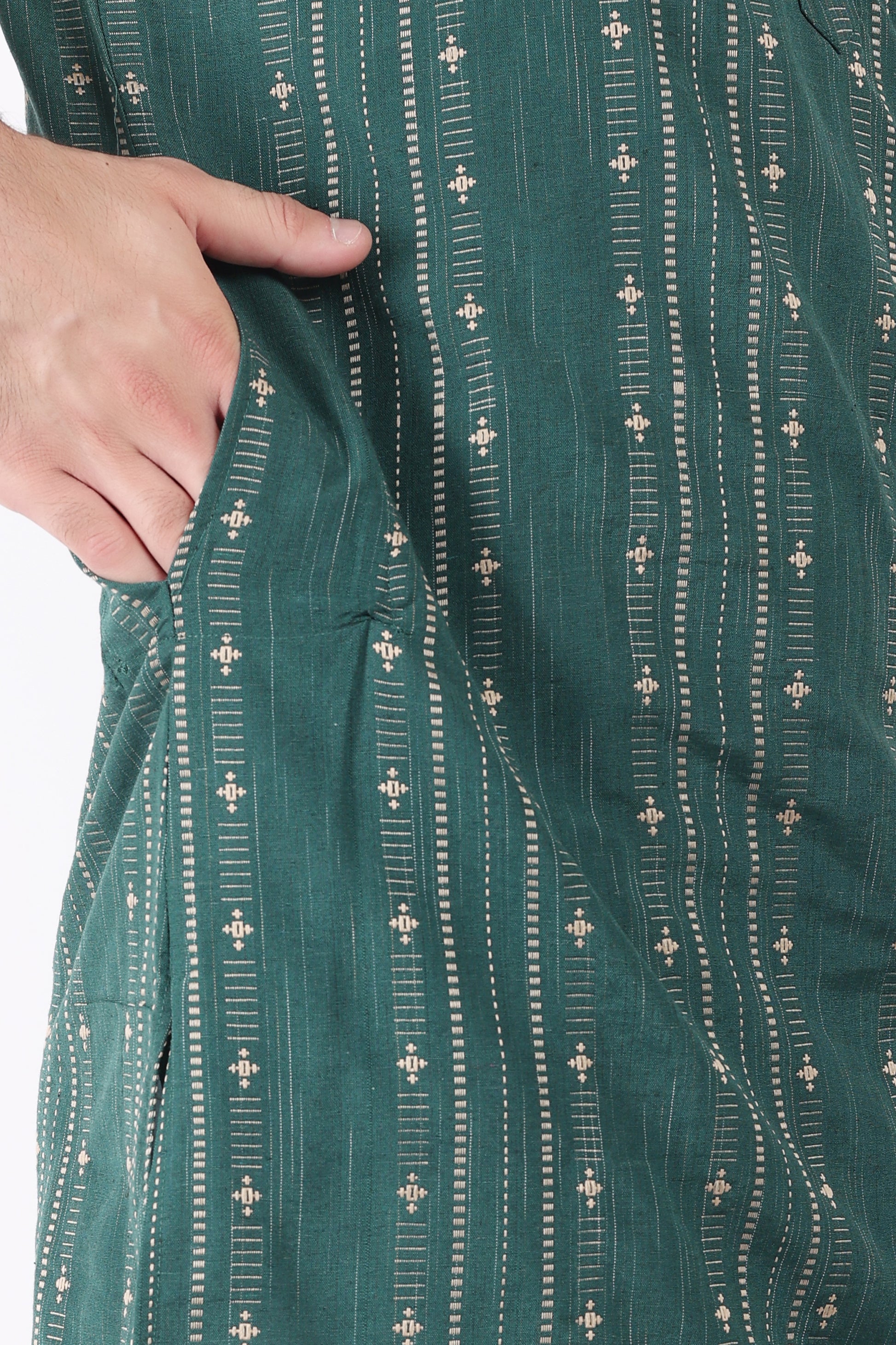 Cotton Woven Design Kurta Pyjama
