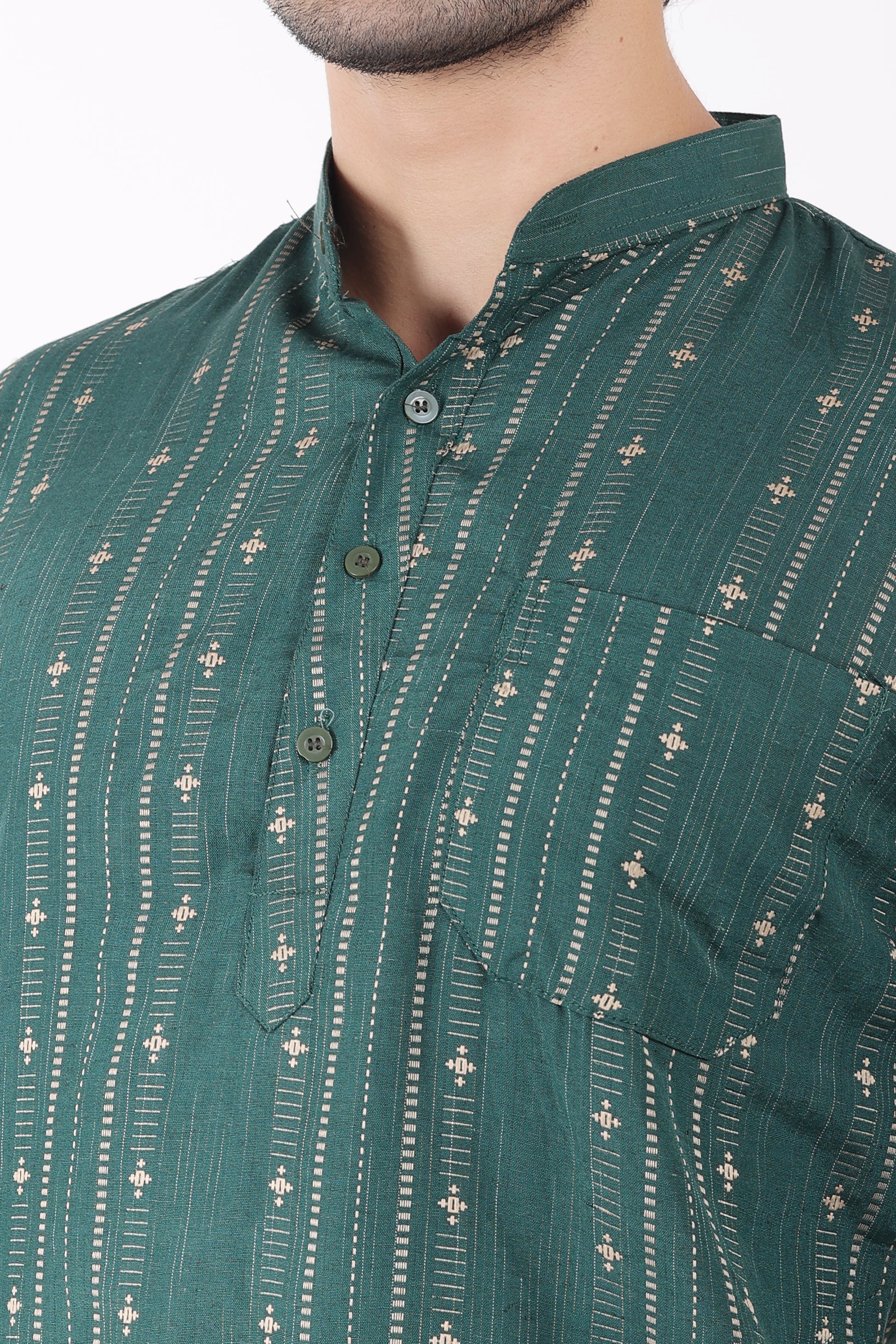 Cotton Woven Design Kurta Pyjama