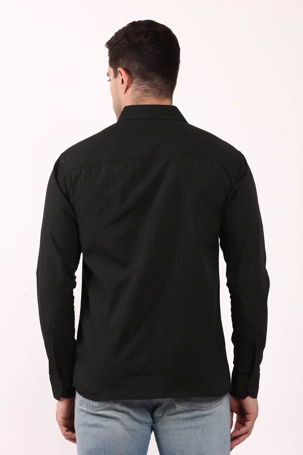 Black Self Design Casual Shirt
