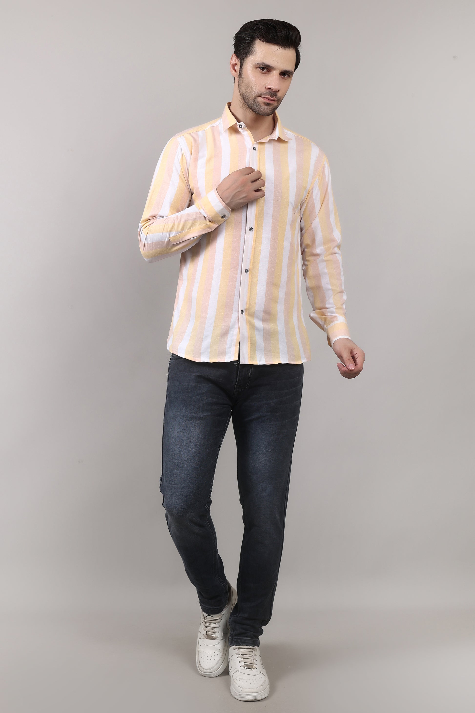 Striped Cotton Casual Shirt for Men
