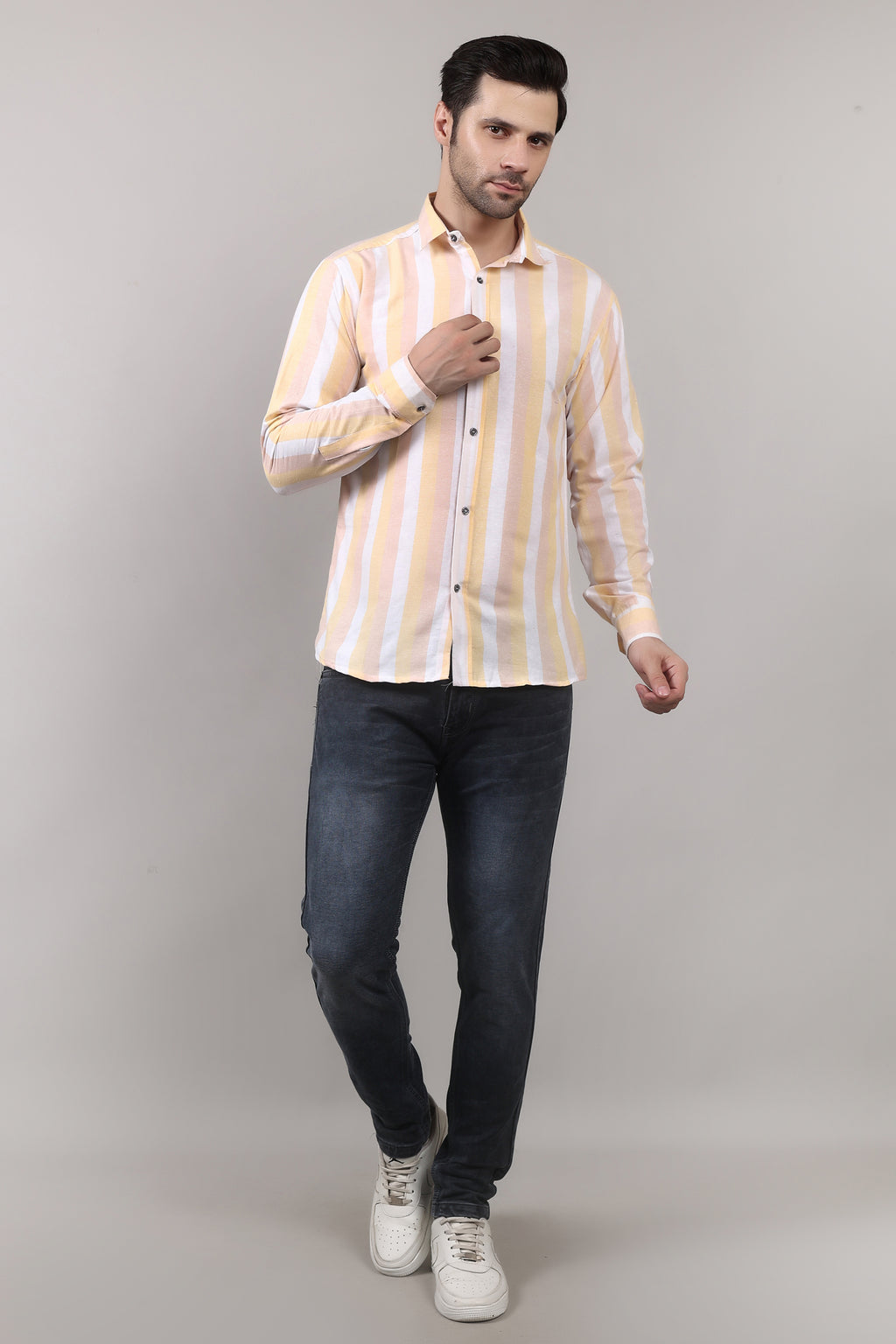 Striped Cotton Casual Shirt for Men