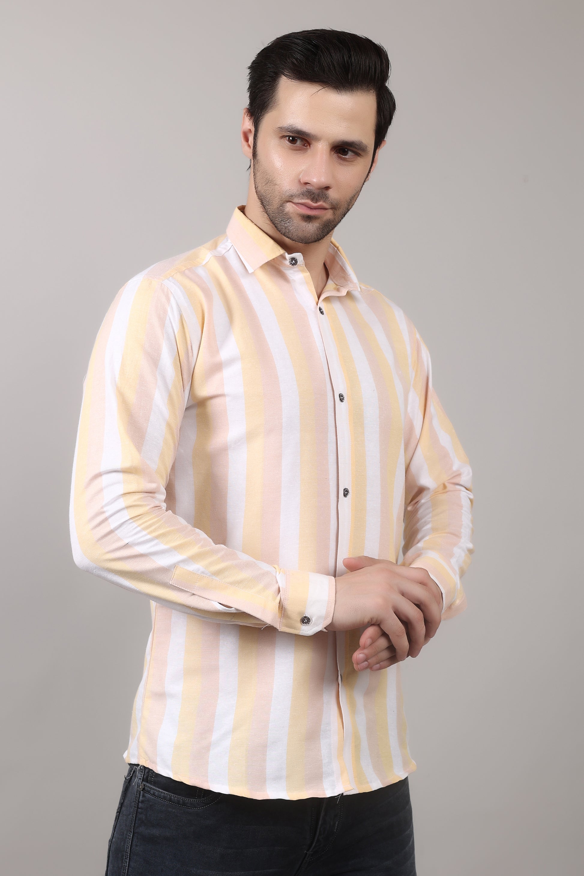 Striped Cotton Casual Shirt for Men