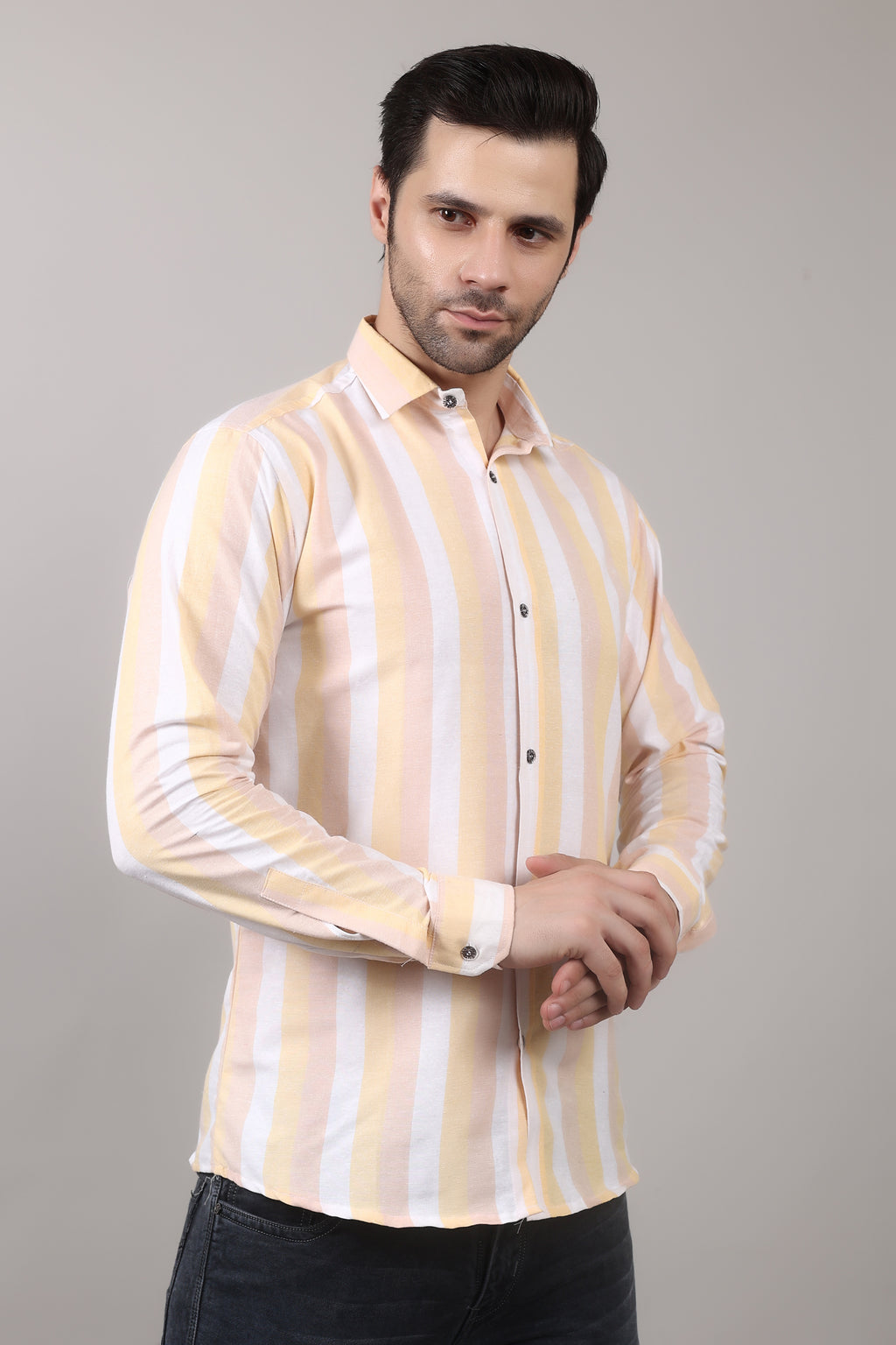 Striped Cotton Casual Shirt for Men