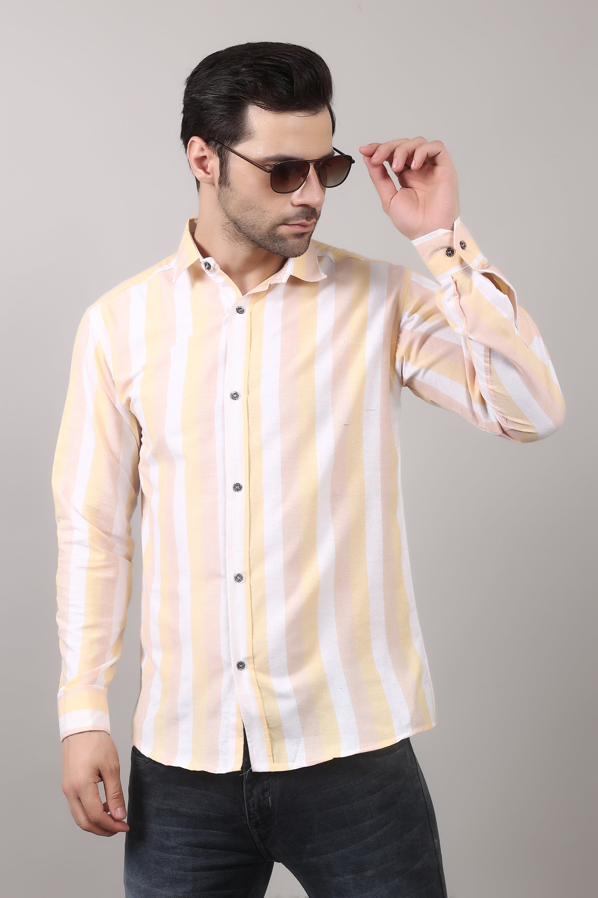 Striped Cotton Casual Shirt for Men