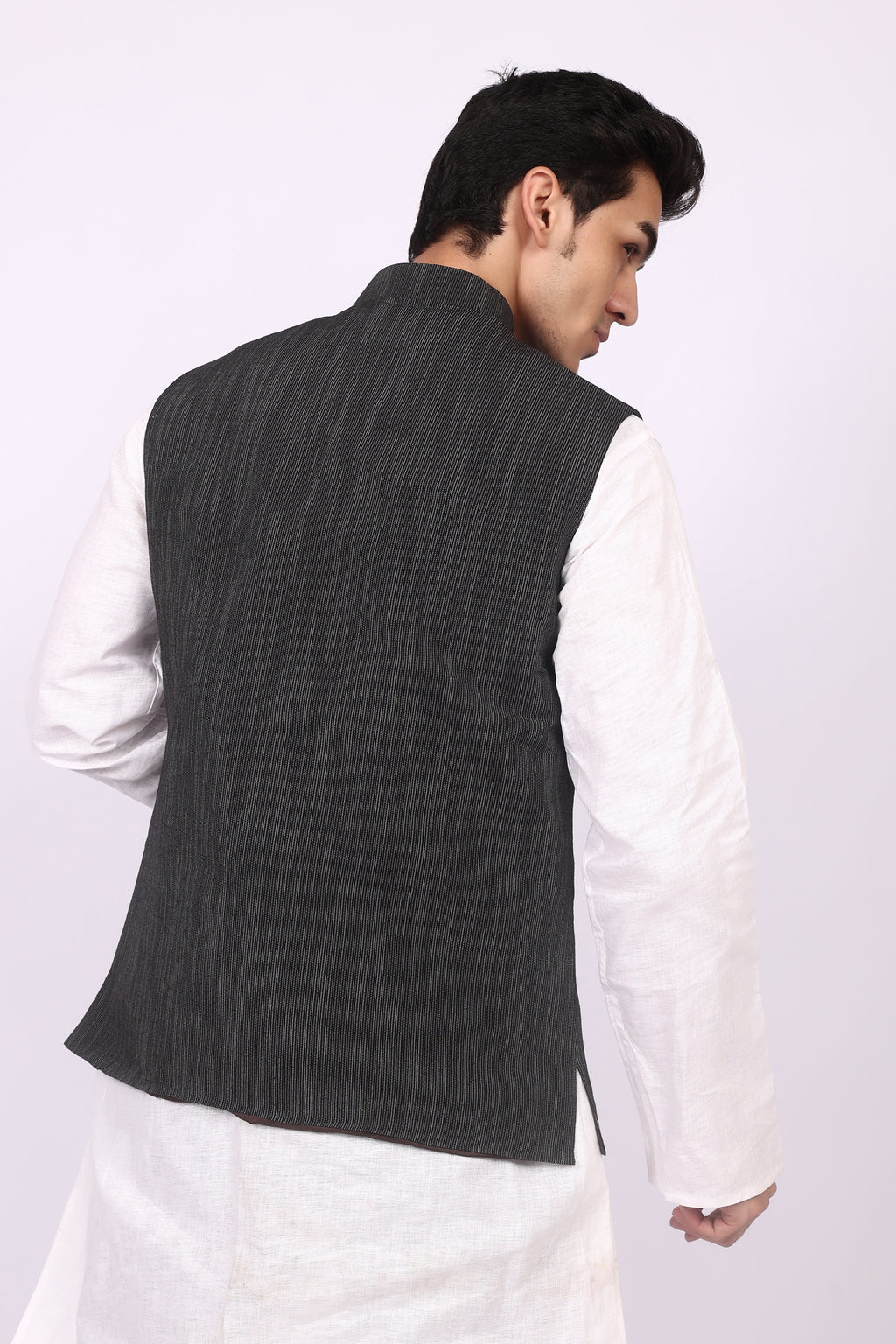 Black Cotton Waistcoat/Jacket